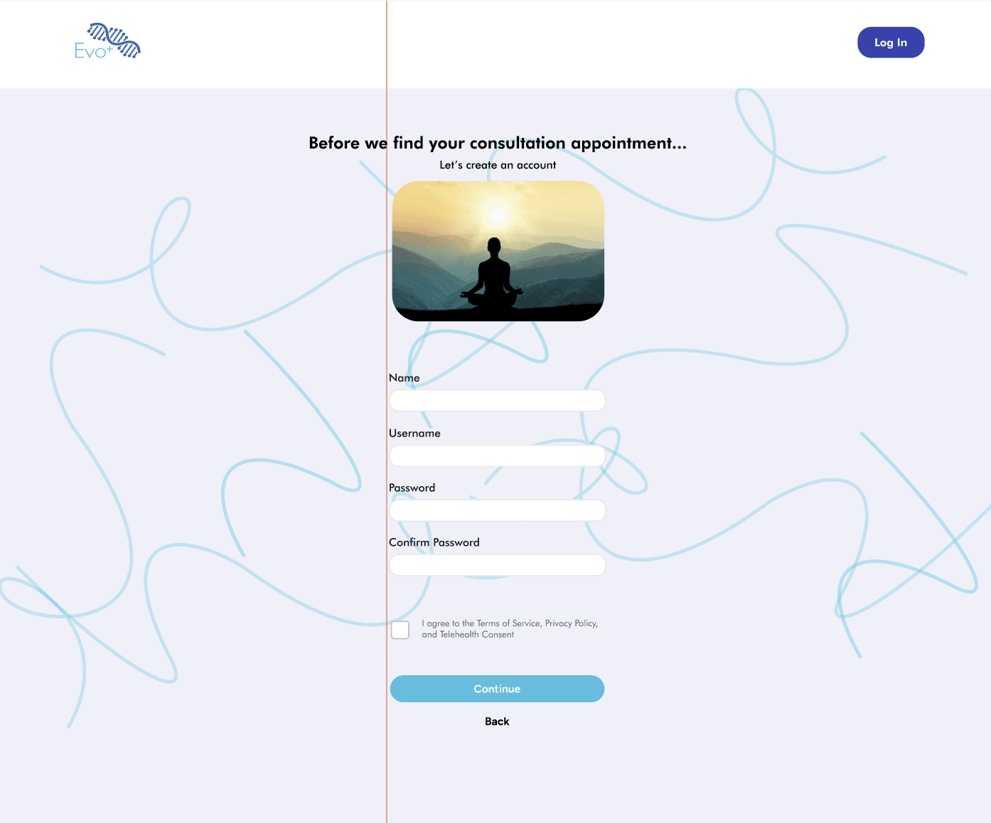 Second prototype with confirmation email screen